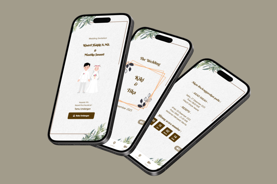 Weding Invitation Simpel Hijau Simpel